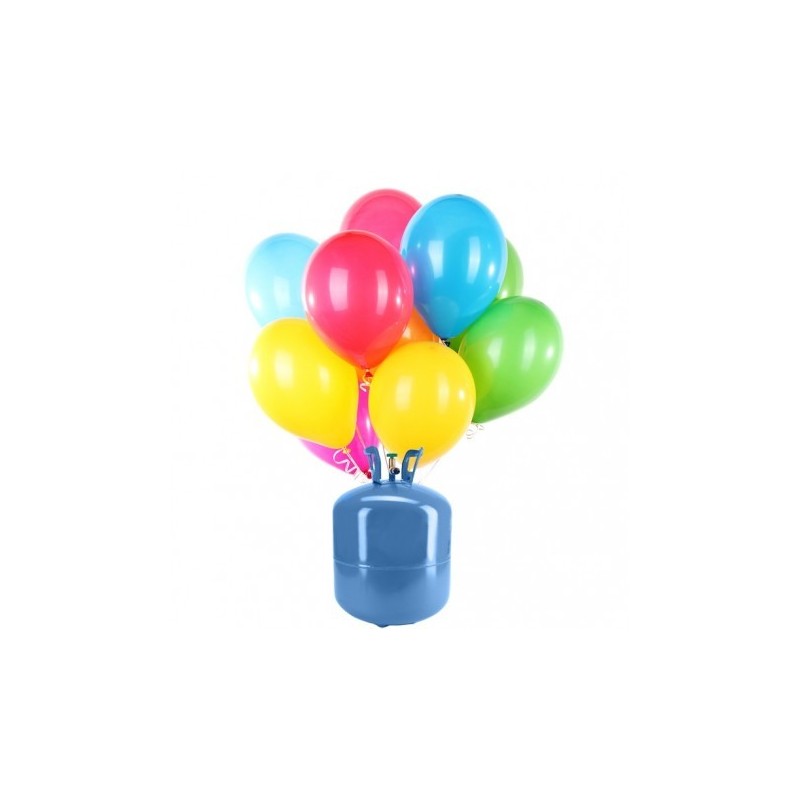 30 Globos multicolor + bombona helio